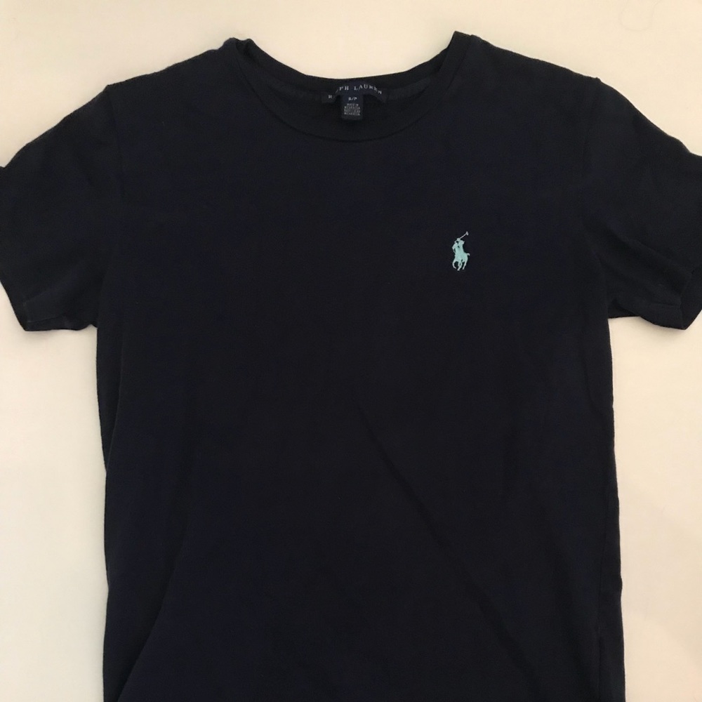 Navy Polo t-shirt with night blue logo